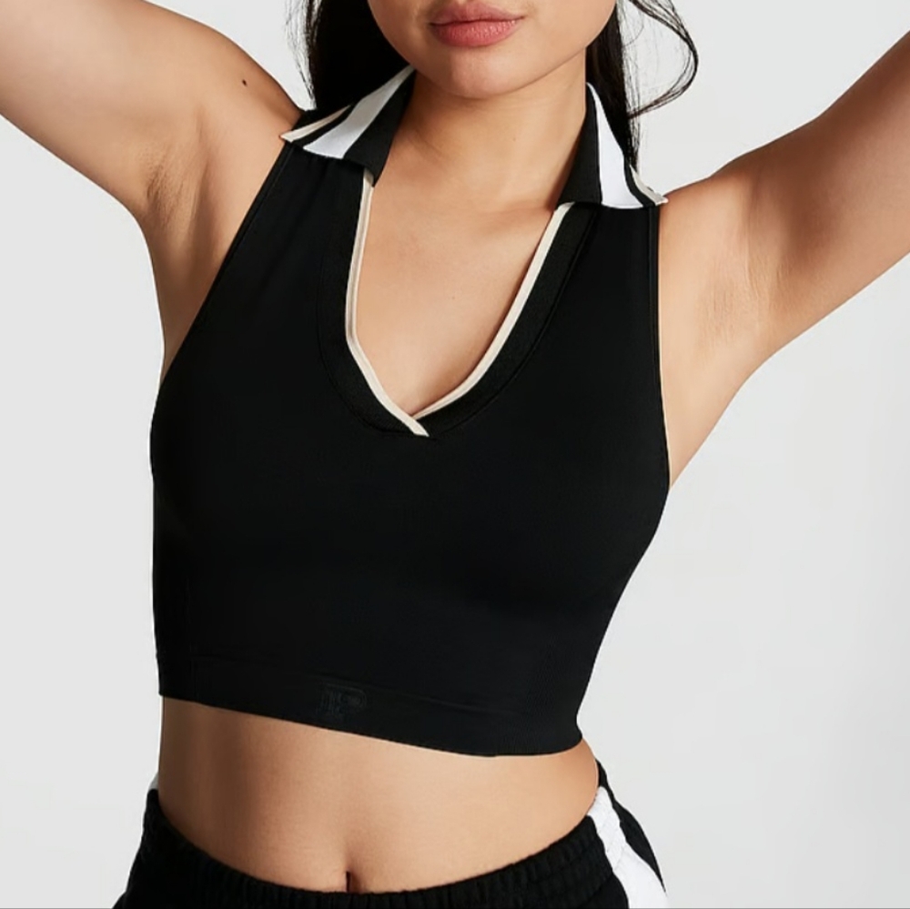 PINK Victoria's Secret Soft Seamless Polo Style Tank Top.